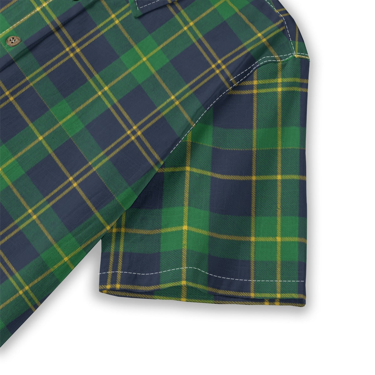 Notre Dame Fighting Irish Green Navy Gold Plaid Womens Shirt 125Gsm Cotton 8 green navy gold plaid women fashion apparel
