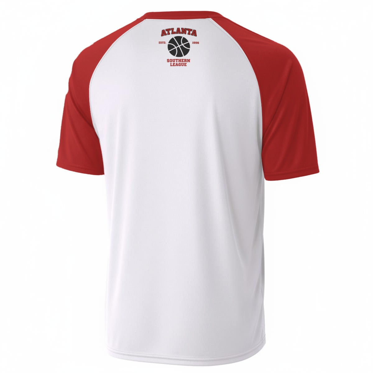 Atlanta Basketball Graphic T-Shirt – Red and White Sports Style Tee