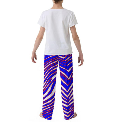 White Smoke Buffalo Zebra Football Childrenโs Soft-Touch Pajama Bottoms โ Cozy Game Day Sleepwear