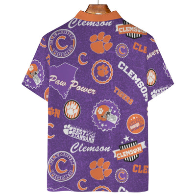 Clemson Tigers Men's Polo Shirt | 180GSM - ACC football apparel varsity sportswear product image 2.0