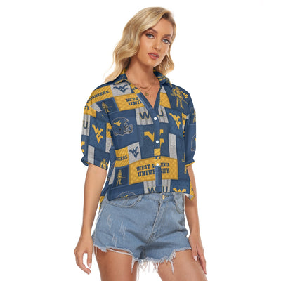 West Virginia Mountaineers Women's V-neck Shirts