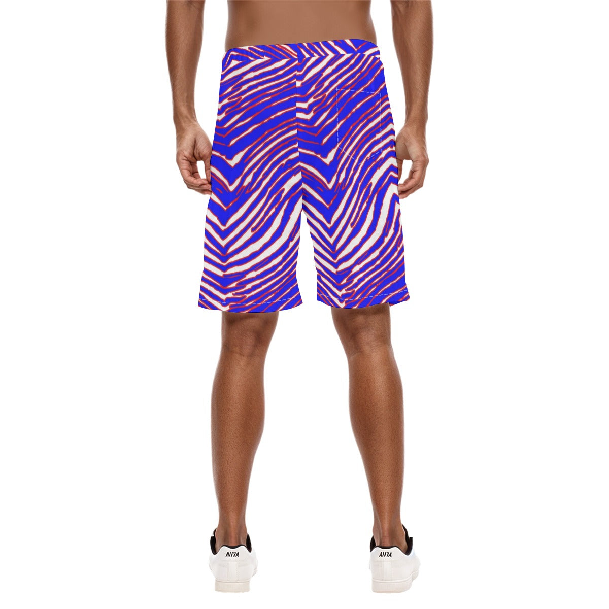 Buffalo inspired zebra football design Men'S Shorts With pocket