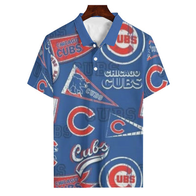 Chicago Cubs Polo Shirt | 180GSM chicago cubs baseball fan apparel game day outfit
