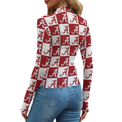 Alabama Crimson Tide Women's Mesh T-Shirt – Breathable Crimson and White Game Day Shirt for Women White varsity sports apparel
