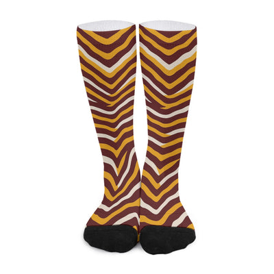 White Smoke Washington Commanders Zebra Long Socks