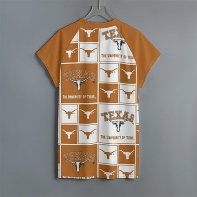 Texas at Austin - Longhorns Jersey With Short Raglan Sleeve White varsity sports apparel