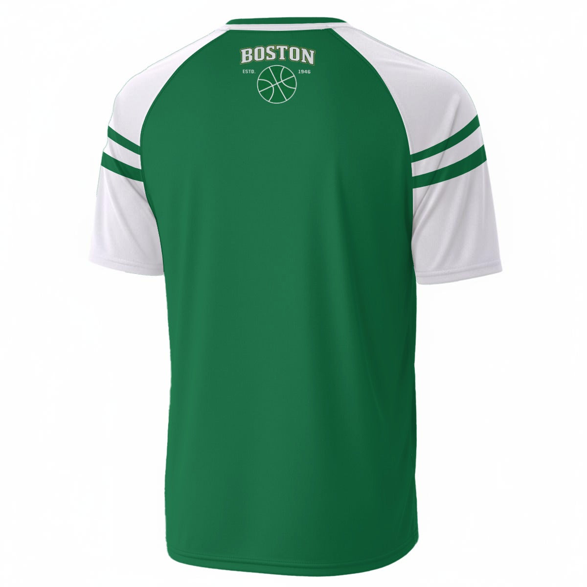 Boston Basketball Varsity T-Shirt – Green and White Athletic Streetwear Graphic Tee