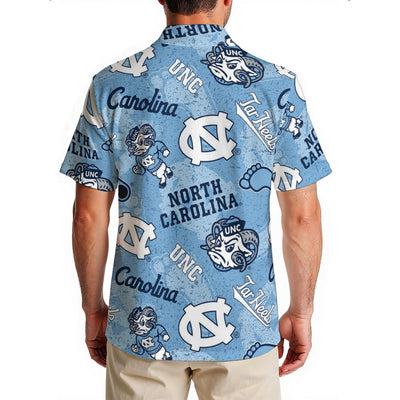 North Carolina Chapel Hill Tar Heels Men's Hawaiian Shirt|150GSM - ACC football apparel varsity sportswear product image 2.0