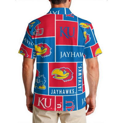 Kansas Jayhawks Men's Hawaiian Shirt|150GSM varsity sportswear product image 2.0