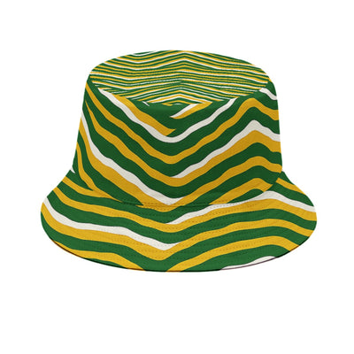 White Smoke Green Bay football yellow green zebra Bucket Hat