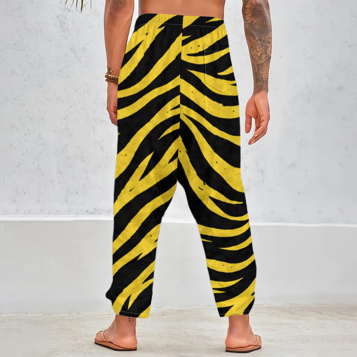 Pittsburgh Football Yellow Black Zebra Men’s Harem Pants