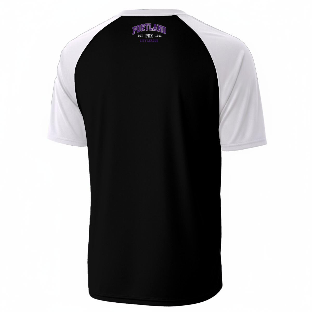 Black Portland PDX City League Graphic T-Shirt in Black and White – Varsity Streetwear Tee