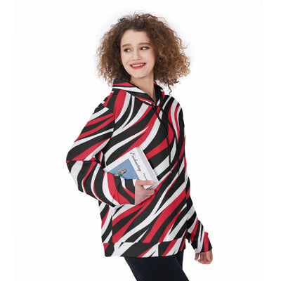 White Smoke Georgia - Bulldogs zebra Women's Pullover Hoodie