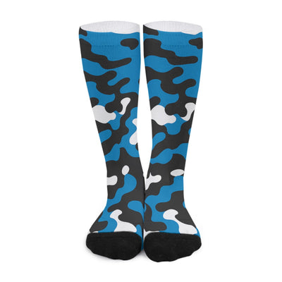 White Smoke Carolina Panthers Camo Long Socks