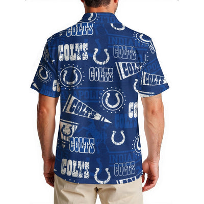 indianapolis-colts-mens-hawaiian-shirt-150gsm blue white football outfit detail