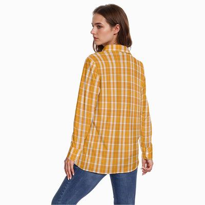 Tennessee Volunteers Orange White Plaid Womens Comfort Shirt With Button 125Gsm Cotton 1 orange white plaid women fashion apparel