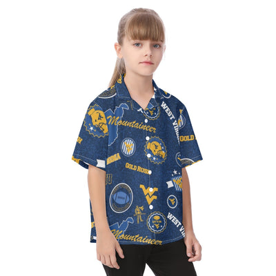 West Virginia Mountaineers Kid's Hawaiian Vacation Shirt
