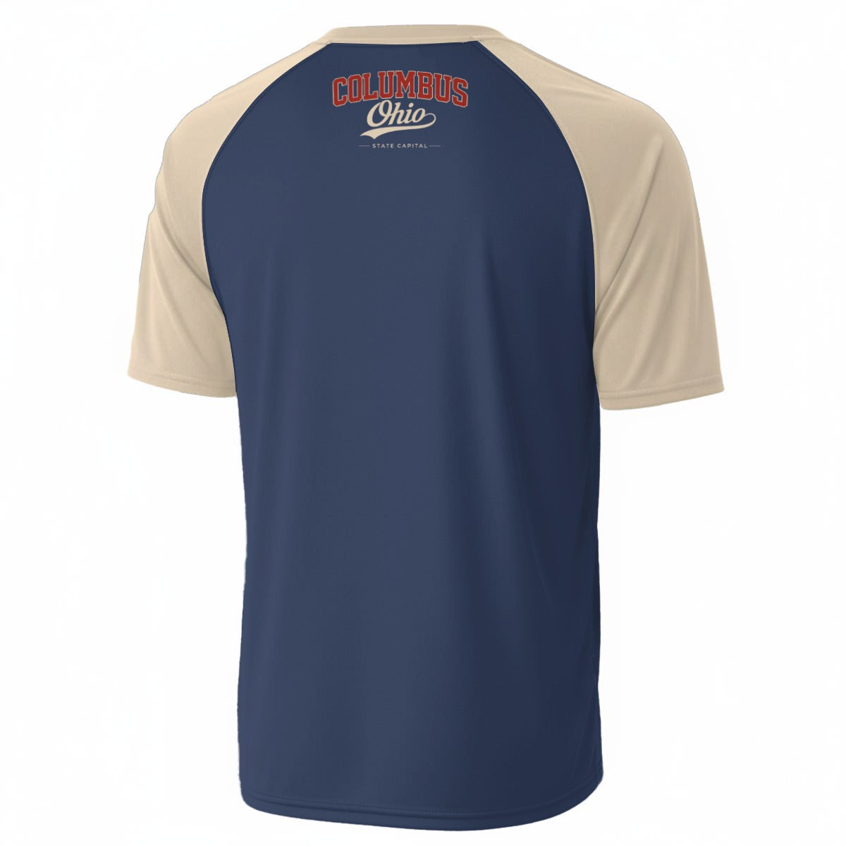 White Smoke Columbus Ohio Shirt Navy Raglan T Shirt Vintage City Graphic Tee