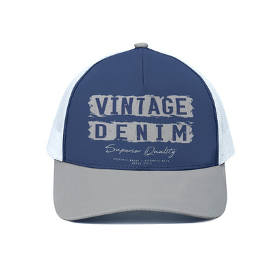 White Smoke Unisex Trucker Hat With White Half-mesh