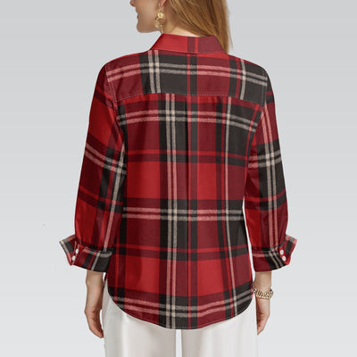women razorbacks plaid game day shirt