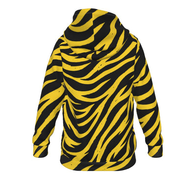 White Smoke Pittsburgh Football Yellow Black Zebra Kid's Raglan Pullover Hoodie