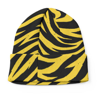 White Smoke Pittsburgh Football Yellow Black Zebra Knitted Hat