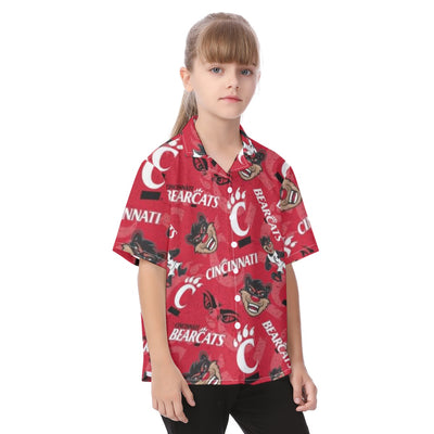 Cincinnati Bearcats Kid's Hawaiian Vacation Shirt varsity sportswear product image 2.0