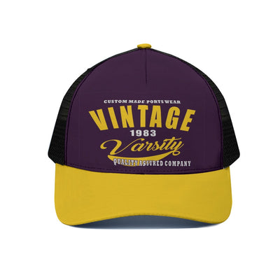 White Smoke Unisex Trucker Hat With Black Half-mesh