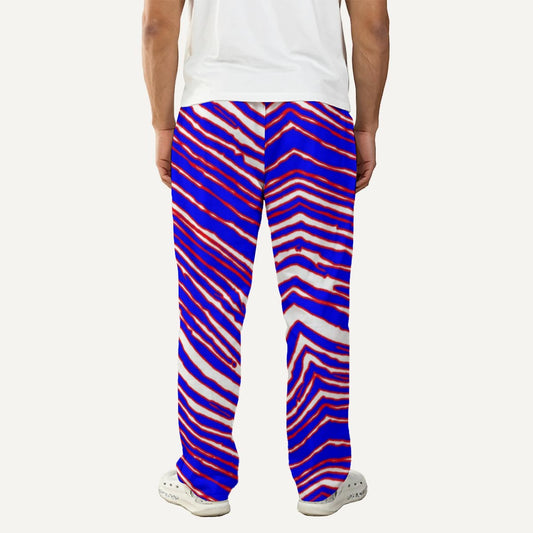 Buffalo Zebra Football Men’s Pajama Pants – Retro Game Day Loungewear Comfort