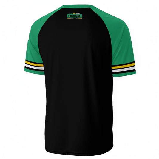 Phoenix Arizona Varsity Athletic T-Shirt – Black and Green Streetwear City Shirt