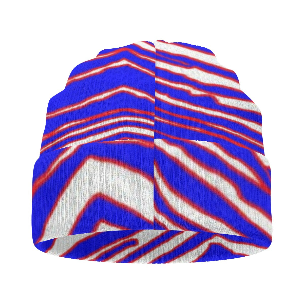 Buffalo football Knitted Hat – Red Blue White Zebra Game Day Style