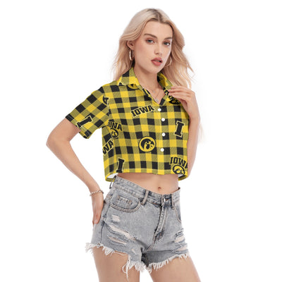 Iowa Hawkeyes Women's Cropped Shirt - Big Ten football apparel varsity sportswear product image 2.0