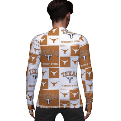 White Smoke Texas at Austin - Longhorns Thumb Hole Compression Shirt|210GSM