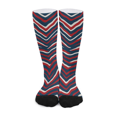 White Smoke New England Patriots Zebra Socks