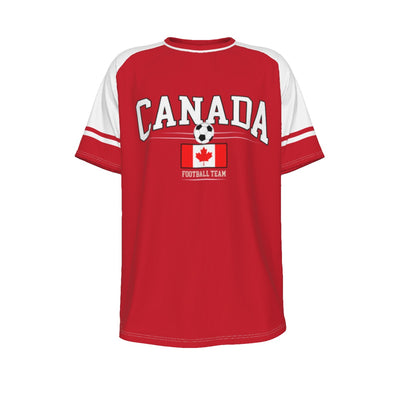 Canada Soccer Vintage T-Shirt – Retro Canada Football Team Fan Tee | Classic Red Canadian Soccer Shirt – breathable comfort wear, fan gear, image 1.0