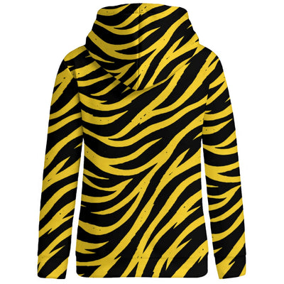 Iowa Football Women’s Patchwork Hoodie – Bold Black and Gold Game Day Style - Big Ten football apparel varsity sportswear product image 2.0