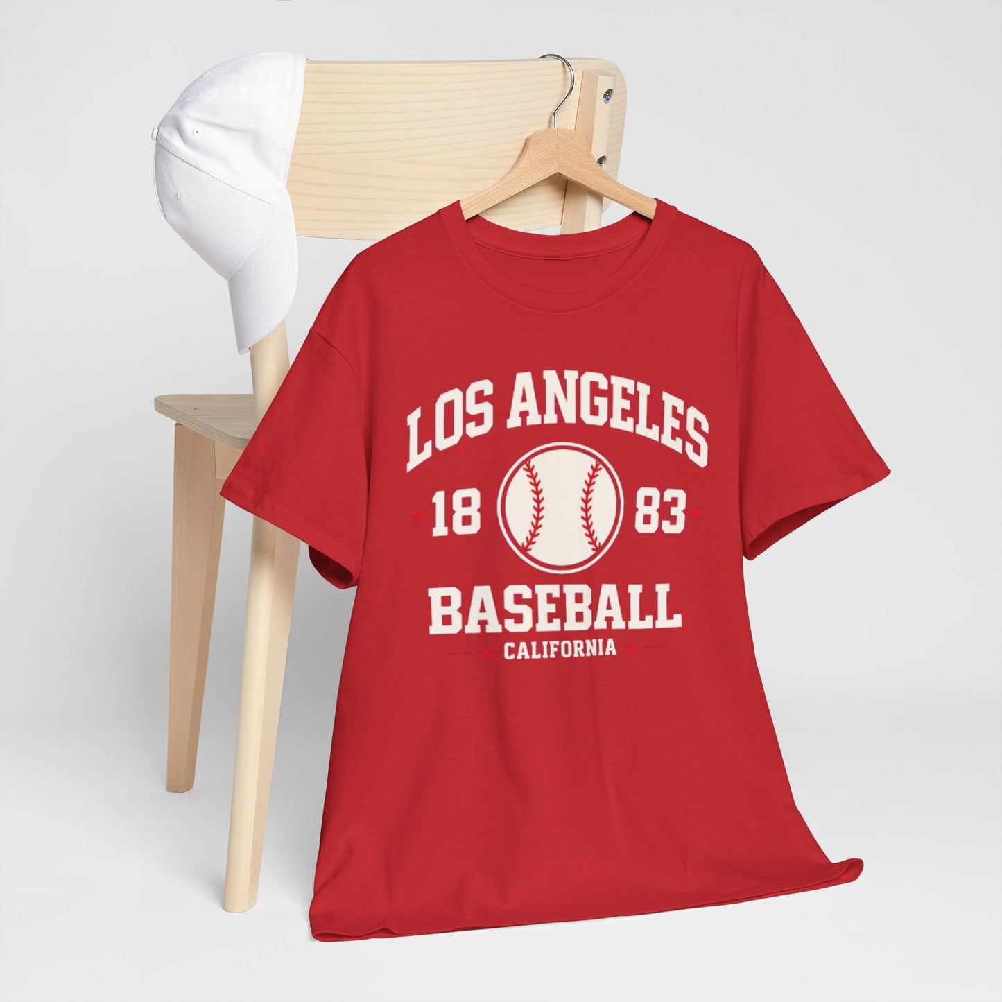 Firebrick Los Angeles Baseball T Shirt 1883 California Vintage Varsity Baseball Tee