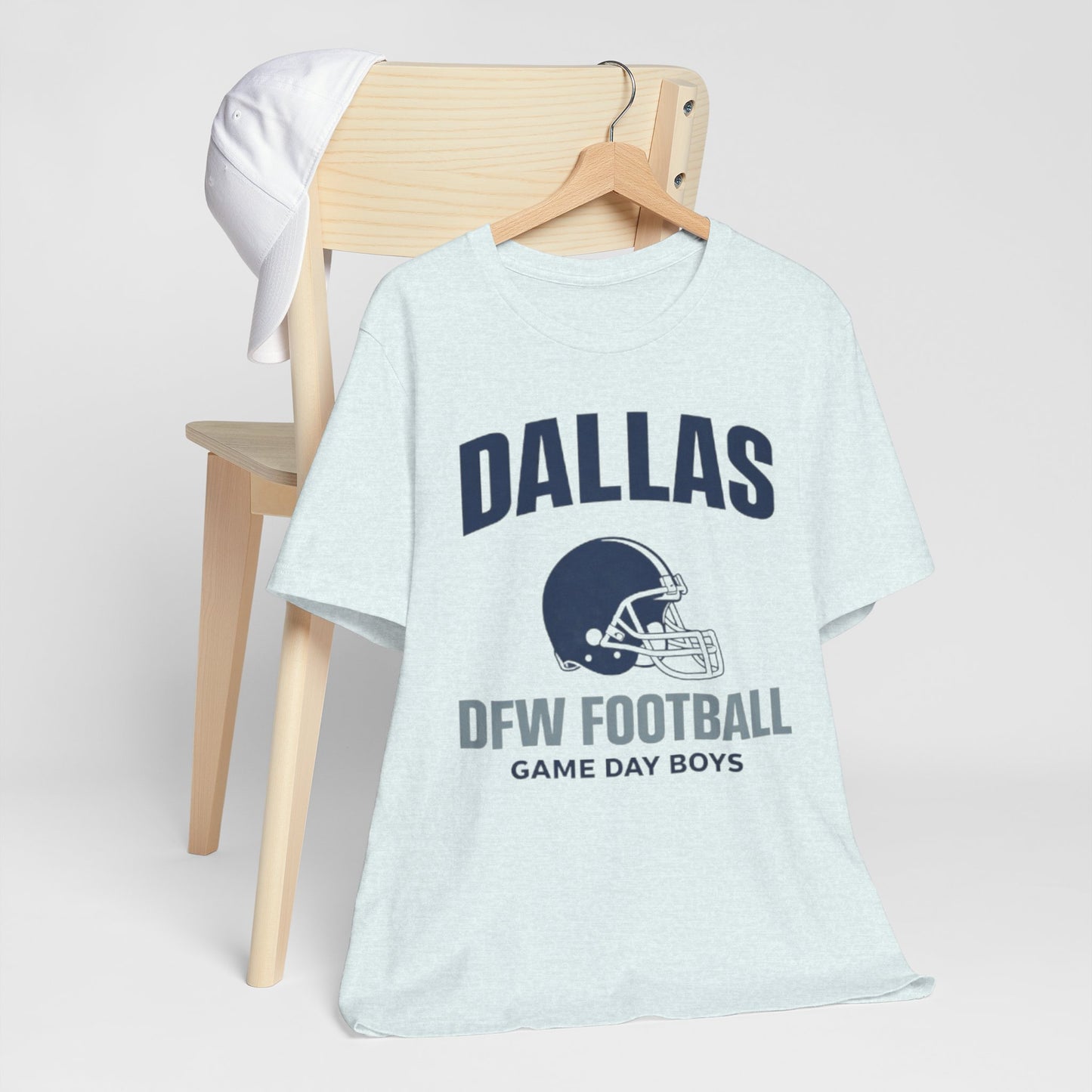 Lavender Dallas DFW Football Tee — Game Day Boys Helmet T-Shirt