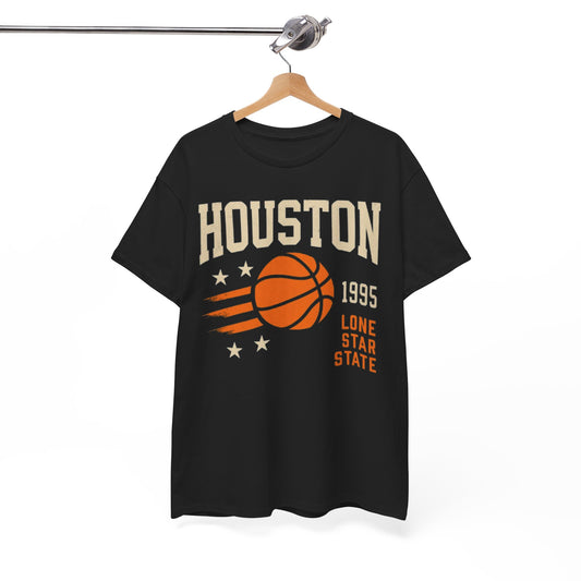 Houston Basketball Tee — Lone Star State 1995 Vintage Athletic Shirt