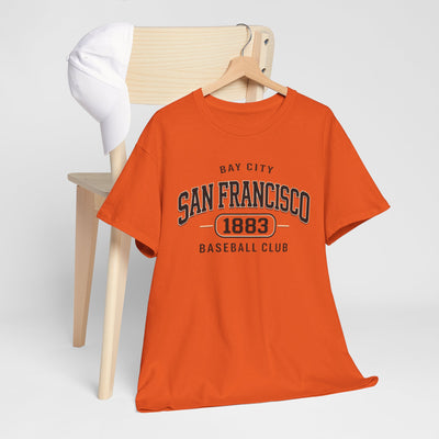Chocolate San Francisco 1883 Baseball Club Tee — Vintage Bay City Graphic T-Shirt