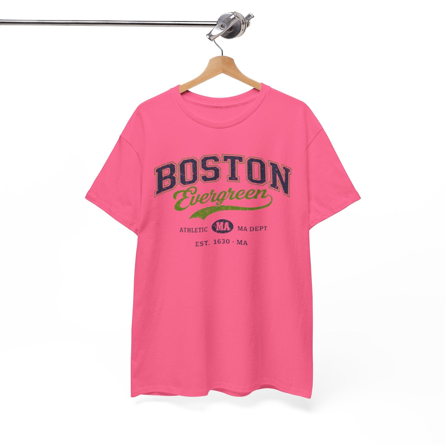 White Smoke Boston Evergreen T-Shirt — Vintage Athletic City Tee