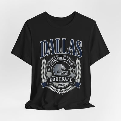 Lavender Dallas Football Vintage Helmet Tee — Established 1960 Retro Sports T-Shirt