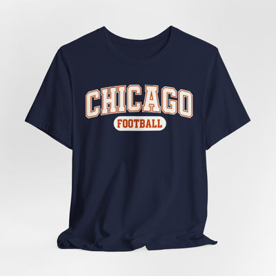 Dark Slate Gray Chicago Football T-Shirt — Vintage Collegiate Team Tee