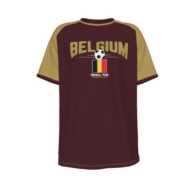 Belgium Soccer Fan T-Shirt – Vintage Belgium Football Shirt Retro Belgian National Team Style | Classic Belgium Soccer Tee – sportswear style, game day outfit, image 1.0