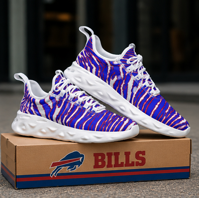 Buffalo Bills zubaz Men's Light Sports Shoes – Red Blue White Zebra Game Day Style