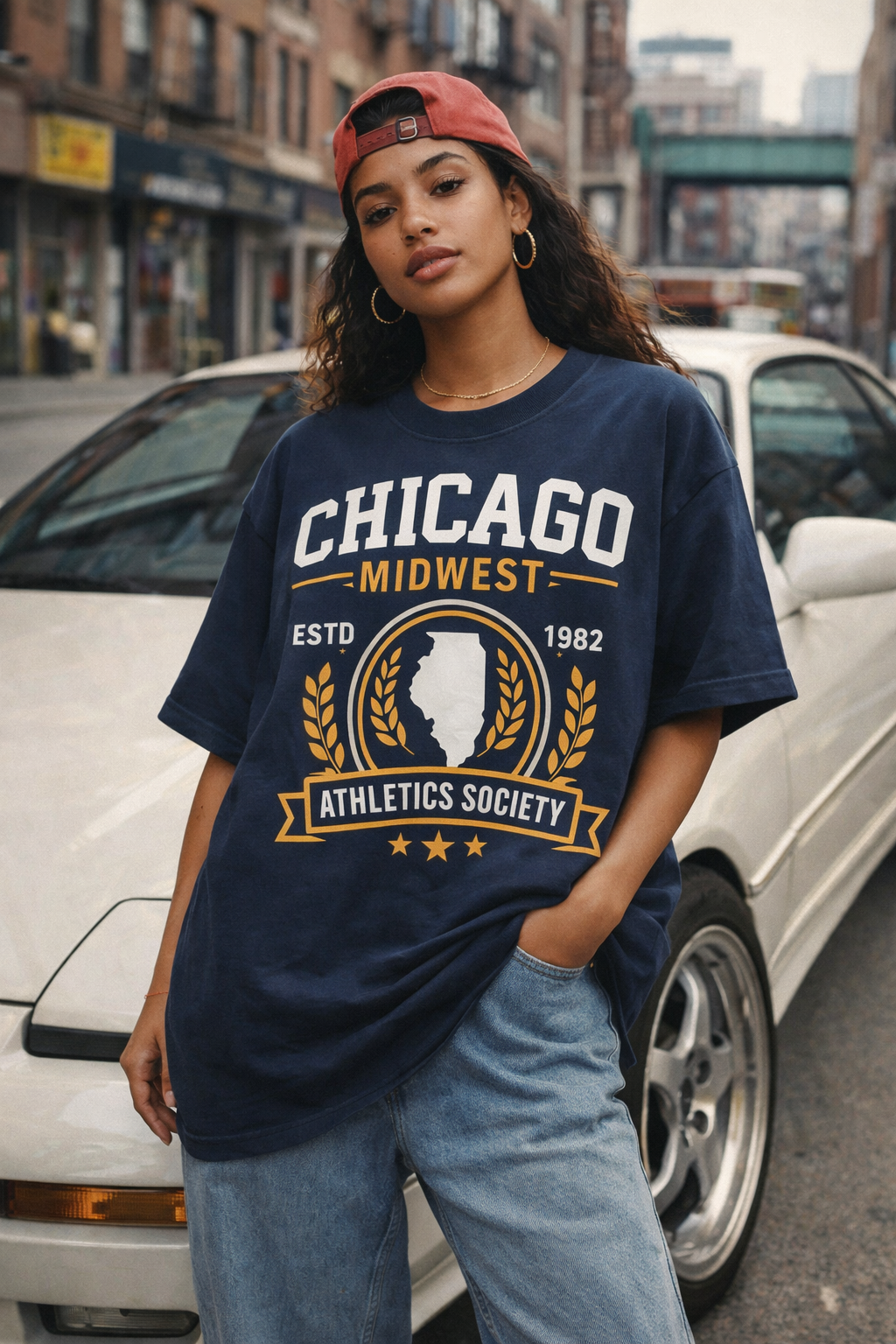 Black Chicago Athletics Society T‑Shirt — Midwest ESTD 1982 Vintage Sports Tee