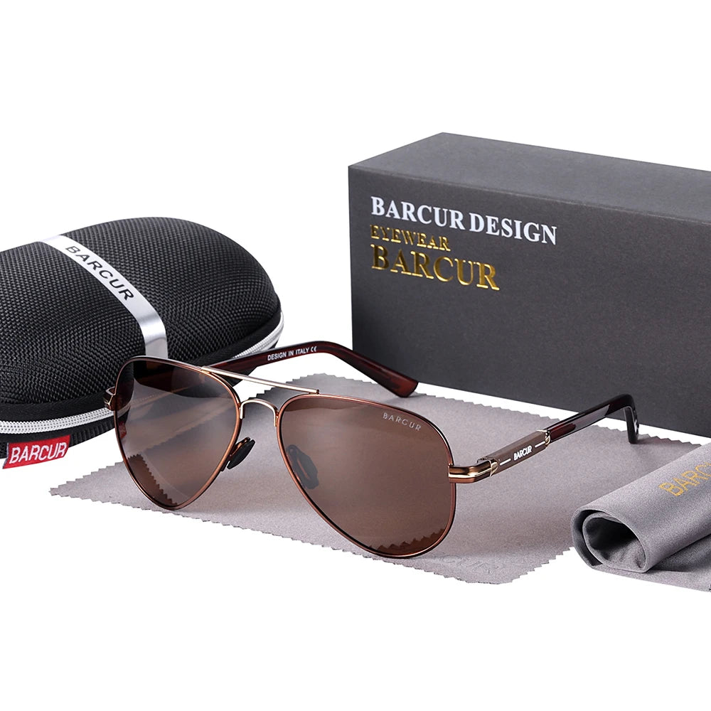 White Smoke BARCUR Polarized Mens Sunglasses Pilot Sun Glasses for Men accessories Driving Fishing Hiking Eyewear Oculos Gafas De Sol