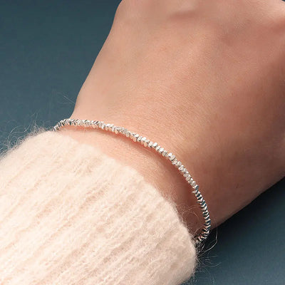 Antique White 925 Sterling Silver Irregular Chain Bracelets For Women Vintage Luxury Jewelry Wedding Accessories Wholesalea Jewellery