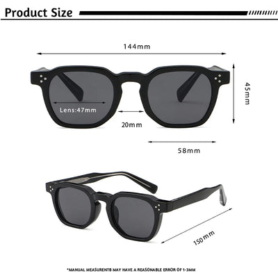 White Smoke CATERSIDE Fashion Men Sunglasses Small Frame Square Personalized Design Sun Glasses Women Travel Party Business Festival Gift