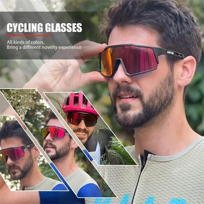 Gray Kapvoe Cycling Glasses Polarized MTB Road Bike Glasses UV400 Protection Sunglasses Ultra Light Sport Eyewear Equipment